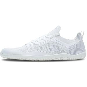 VIVOBAREFOOT Primus Lite Knit, Heren Vegan Light Ademende Schoen met Barefoot Zool, wit (bright white), 40 EU Breed