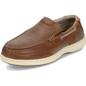 Dockers Mens Tiller Leather Casual Slip-on Loafer Boat Shoe with NeverWet
