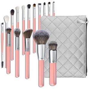 MQPALZKD Make-upborstelset 24 Houten handvat Volledige set losse borstel Multifunctionele schoonheidstools Borstelpakket