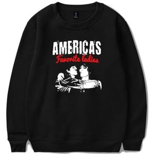 IZGVLELIHN Jake Webber Sweatshirt voor dames en heren, modieus, trainingspak, uniseks, jongens en meisjes, casual, lange mouwen, dunne trui, Zwart, XS