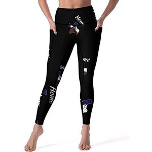 Vintage Texas Vlag Texan Pride Vrouwen Yoga Broek Hoge Taille Leggings Buikcontrole Workout Running Leggings XL