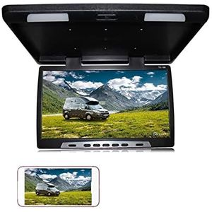 Draagbare dvd-speler voor videospelers op hoofdsteunen in auto's 22 inch autodakmonitor neerklapbaar scherm overhead multimedia video plafond dakmontage display ingebouwde IR USB FM HDMI met HD-rotere