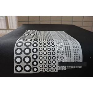 Referentiepuntmarkeringen, 10000 Punten Driedimensionale Scanner Markeerpunt Leesmachine Markeerpunt Mat Binnenring Wit En Buitenring Zwart voor compatibele 3D-scanners(2mm X4mm)