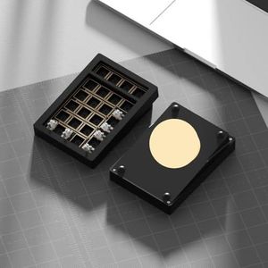 Stars21 Draadloos RGB Hot Swappable Toetsenbord Tri Mode Aluminium Toetsenbord Met 800mAh Compatibel Met QMK en VIA Compatibel met PC Accessoires Gift (Zwart A)