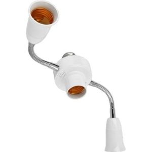 Verstelbare E27 Base Light Socket Splitter Zwanenhals LED-lampen Houder Converter