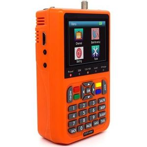 Digitale satellietzoeker V9 Finder Digitale satelliet-tv-zoekermeter 3,5 inch LCD-satellietzoeker Digitale satellietsignaalzoeker voor het aanpassen van de satelliet-tv-schotel(Orange)