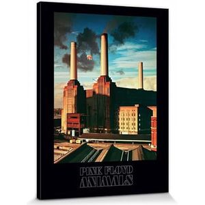 1art1 Pink Floyd Poster Kunstdruk Op Canvas Animals Muurschildering Print XXL Op Brancard | Afbeelding Affiche 80x60 cm