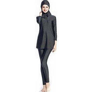 TianMai Nieuwe Moslim Badmode voor Vrouwen Islamitische Hijab Bescheiden Badpak Burkini Zwemmen Beachwear SPF 50+ Kostuum (N1, Int'l M)