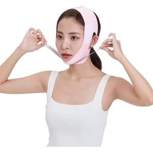 Beauty Face Lift Belt V Face Shaper Afslanken Bandage Dunne kin Huid Verstevigende Zachte Silicagel Facial Afslanken Tool (Roze 2)