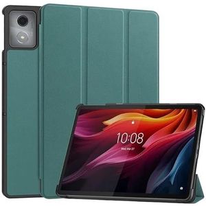 Opvouwbare standaard Smart Tablet Cover Geschikt for Lenovo Tab K11 Plus / M11 Plus 11.45inch 2024 Tablethoes met automatische slaap-/waakfunctie(Green,Tab M11 Plus 2024)
