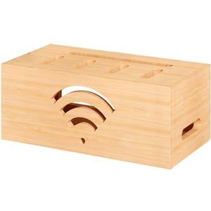 XCLOOZGL Houten Elegante Wifi Router Opbergdoos Home Media Opslagkast Grote Capaciteit Router Plank Opslag Modem Rek Voor Slaapkamer Woonkamer Kantoor Thuis,B*pine,52x26x21cm