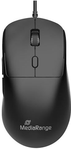 MediaRange - Muis - Zwart - Bedraad - USB-C - 6 Knoppen - 800-2400 DPI