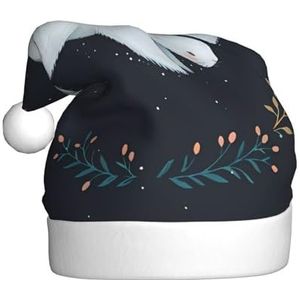 MYGANN Leuke Witte Konijn Unisex Kerst Hoed Voor Thema Party Kerst Nieuwjaar Decoratie Kostuum Accessoire