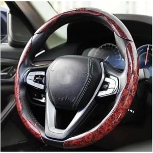 Beschermhoes Het Stuur Auto Universele Mahoniehouten Stuurhoes Ultradunne Vierseizoenen Universele Antislip Autostuurhoes Stuurhoes Van Een Auto(Red 3 pieces)