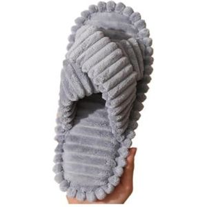 Dia's, Pluche Katoenen Pantoffels For Dames - Zachte Pantoffels For Binnen For Dames,voor dames en heren(Lightgray,43 EU)