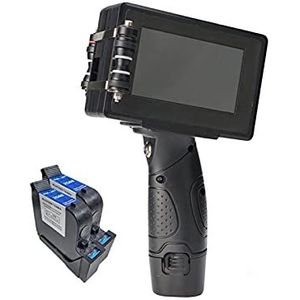 Draagbare Printer, 12.7 mm variabele QR Bar Batch Code Datumnummer Logo Vervaldatum Label Mobiele Draagbare Jet Handheld Thermal Inkjet Printer(1SET with 2BLACK INK)