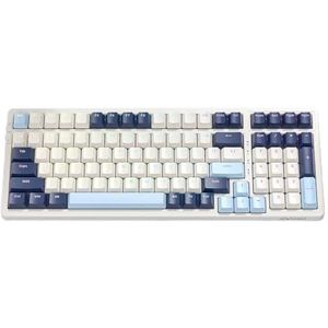 QPSJXN K8 Draadloos mechanisch toetsenbord, triboard-connectiviteit, Tri-Mode 100 Full Key Hot Swappable Effects Design voor Laptop (Blueberry)