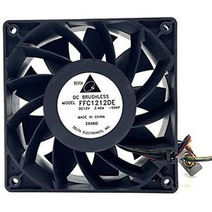 Radiator CPU Cooler Fan For Powerful Case FFC1212DE 12038 12V 2.4A 4-wire Violence Cooling Fan