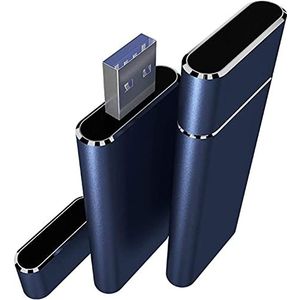 1,8 inch SSD externe harde schijf 1 tb /512 gb /128 gb /64 gb, Usb3.0 mobiele opslag backup, geschikt voor pc desktop, Macbook, laptop, smartphone (256 GB, blauw)
