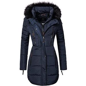 Marikoo Moonshine Wintermantel voor dames, gewatteerd, XS-3XL, blauw, 3XL