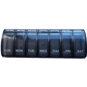 Pillendoosjes Organizer 7 Dagen,7 Dagen Pillendoos-Rechthoekige Draagbare Stofdichte Reispillendozen, Draagbare Stofdichte Medicijnen Opslag Dispenser, Pillenhouder Voor Pilu