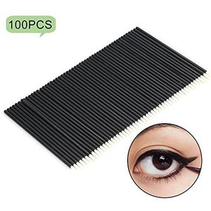 Brino Wegwerp eyelinerkwast, set van 100 stuks, oogschaduw-applicator en oogmake-up, cosmetische tool