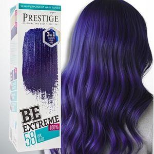 Be Extreme Toner semi-permanente voor haar kleur 58 Ink Blue zonder ammoniak, peroxide en PPD