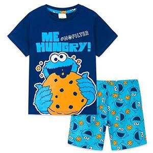 Sesame Street Jongenspyjama's - korte pyjama's voor kinderen van 2-14 jaar (3-4 jaar, blauw)