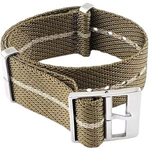 Horlogebandjes voor mannen en vrouwen, horlogeband 18/20/22/24mm Mannen Vrouwen Geweven Nylon Horlogeband Vervanging Horloge Polsband Accessoires for Wijzerplaat Quartz Horloge (Color : Army Green Wi