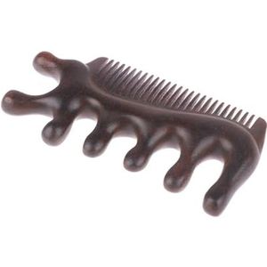 1 st natuurlijke houten kam lichaam meridiaan massage antistatische no-haken brede tand kam voor vrouwen meisje steil krullend haar (maat : 9)