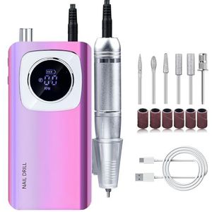 Elektrische Bestanden Oplaadbare Boor 45000RPM Boor Machine voor Acryl en Gels Nagels Elektrische Manicures Set
