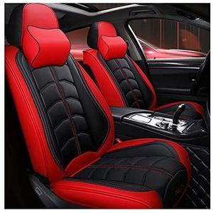 Stoelhoezen Beschermhoezen Lederen Universele Auto Seat Cover Voor Subaru Voor Tribeca Voor Forester Voor Impreza Xv Voor Outback Voor Opel Voor Astra HJ Voor Insignia Voor Zafira(Zwart rood,Luxury)