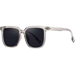Zwart frame blauwgroen zonnebril Gradient zonnebril Heren en dames Premium zonnebril (Color : Gray(Polariser))