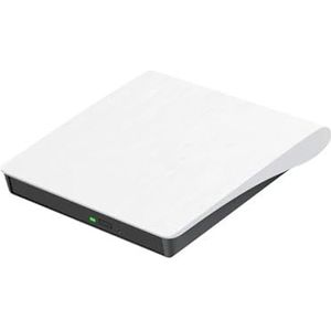Reis-dvd-speler, Externe dvd-speler USB 3.0 draagbare dvd-rw-drive Cd-speler Compatibele laptop Desktop(White)