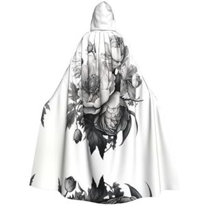 DURAGS Bloemen Grafiet Modieuze Cosplay Kostuum Mantel - Unisex Vampier Cape Voor Halloween & Rollenspel Evenementen