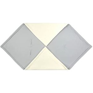 KraftKids Deken voor babyzitje in dubbele crêpe grijs, 75 x 75 cm grote babydeken, pluizig warme fleece deken