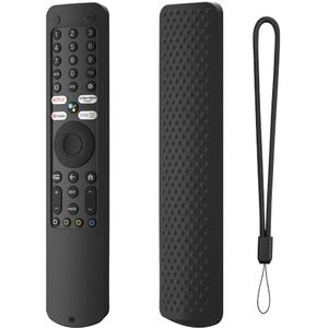 voor Xiaomi XMRM-ML Afstandsbediening Siliconen Hoesje, Afstandsbediening Siliconen Beschermende Huid Sleeve Anti-Drop met Lanyard voor Xiaomi XMRM-ML Afstandsbediening (zwart)