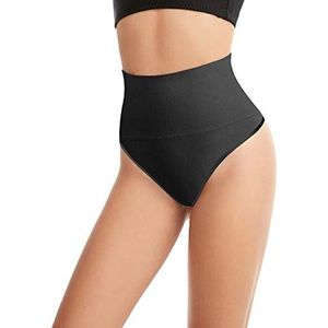 L&K-II dames naadloze string met buikje shapewear met Afslankfuncti 3601 Zwart 2XL