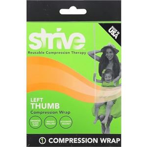 Strive Linker duim compressie wrap, herbruikbaar, ondersteunt verlichting van pijn, zwelling & letsel, 10cm x 15cm