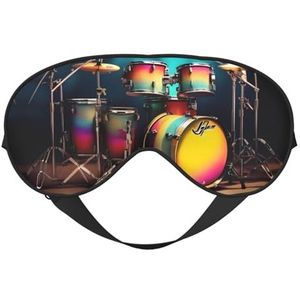 Cool Drums Set Print Functionaliteit Oogmasker Slaap Lichtgewicht Reizen Yoga Camping Buiten Ontspanning