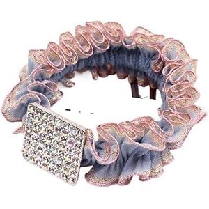 Elegante bloem scrunchies dames meisjes elastische haarelastiekjes accessoires stropdas haarring touw paardenstaart houder hoofdtooi (Size : 27 blue)