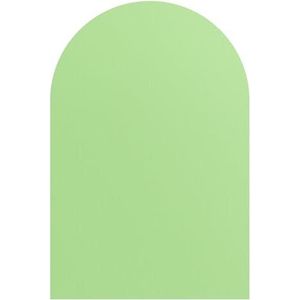 DEQORI Wandbehang, rond, zelfklevend, 100 x 150 cm, kleur effen, lichtgroen, textiel-canvas, verwijderbaar, decoratief en vormvast, voor woonkamer, kantoor, hal of kinderkamer