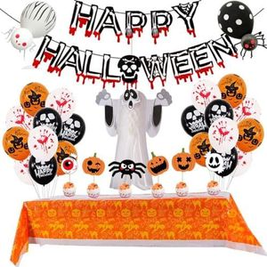 Spooky papieren ballonset voor vakantie Halloween decoratie decoratieve huiskit feestornament confetti plafond opknoping banner decor
