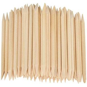 100Pcs Hout Sticks Cuticle Pusher Remover Manicure Pedicure Nail Art Tool
