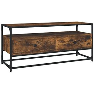 vidaXL-Tv-meubel-100x35x45-cm-bewerkt-hout-gerookt-eikenkleurig