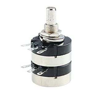 1 stuk dubbellaagse snelheidsregelaar potentiometer RV24YG20S B1K 2K 5K 10K 20K 50K 100K 200K 500K met knop (beige, 200K)
