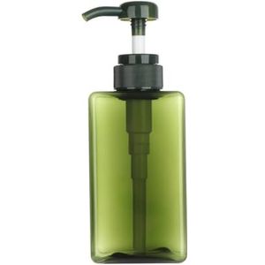 LCKJLJ 650ml vierkante heldere fles vloeibare zeep geklopte mousse punten bottelen shampoo lotion douchegel pomp flessennding zeepdispenser (kleur: groen-450ml)
