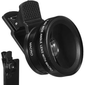 Hemobllo Verstelbare Ultra-wide Macro Smartphone Lens Set Universele Mobiele Camera Lens Zwart Voor Professionele Opnamen Eenvoudig Te Installeren Water Oliebestendig