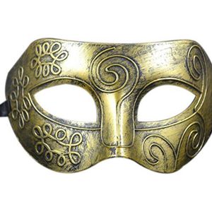 Mannen Griekse Romeinse vechter Masquerade Gezicht Venetiaanse Masker voor Fancy Jurk Ball/Gemaskerde Ball/Halloween Jurk Bal Partij Decoratie benodigdheden Cosplay Masker Zesbeker