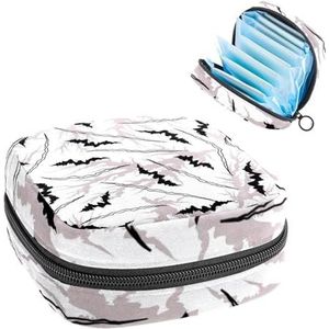 Opbergtas voor maandverband, menstruatiekit tas voor school, menstruatiecup zakje, maandverband organizer, zwarte scheuren